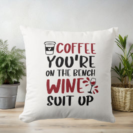 Kaffe Du är på Bench Vin Kostym Up Lusnyj Kudde