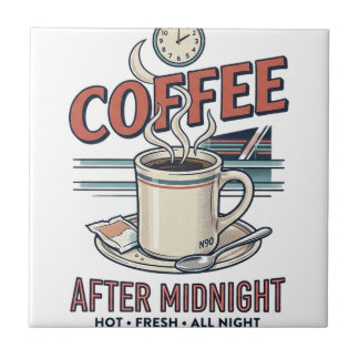 Kaffe efter midnatt Retro Motel keramisk kakel