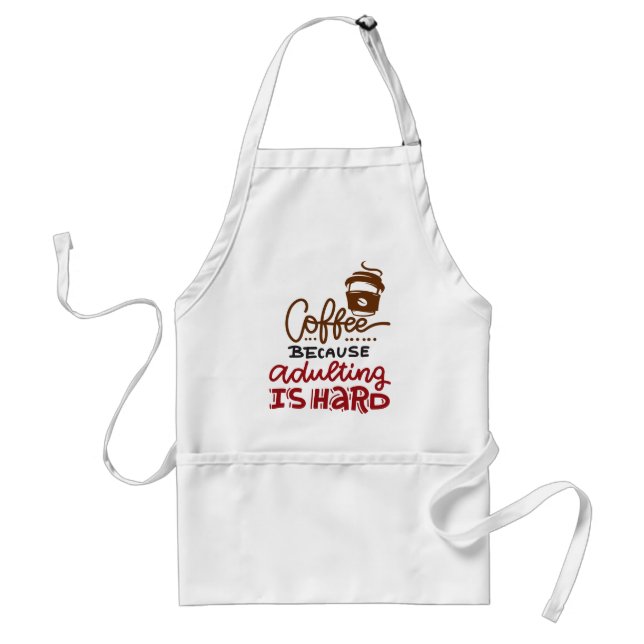 Kaffe eftersom det är svårt att äta kaffe förkläde (Framsidan)