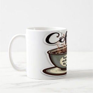 Kaffe eftersom det är svårt att äta kaffe - humant kaffemugg