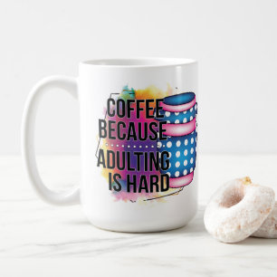 Kaffe eftersom det är svårt att äta kaffe kaffemugg