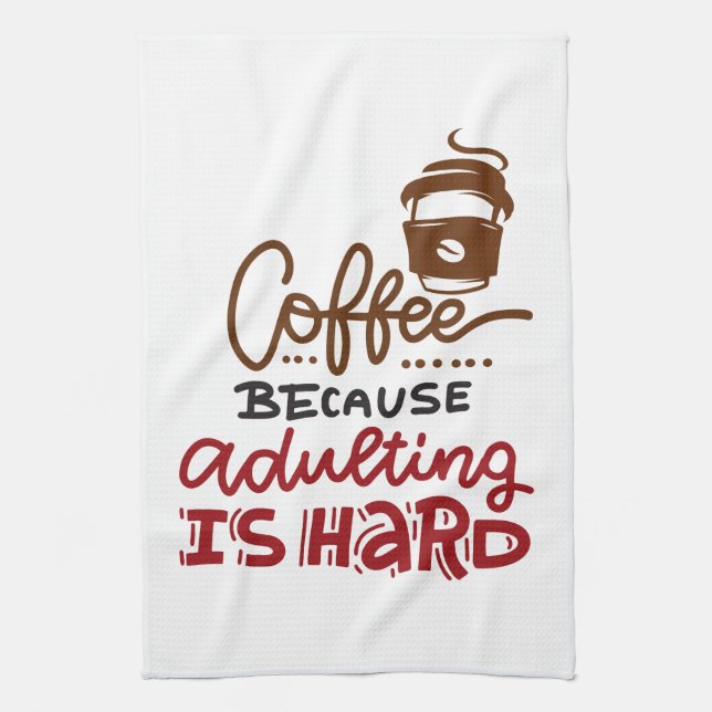 Kaffe eftersom det är svårt att äta kaffe kökshandduk (Vertikal)