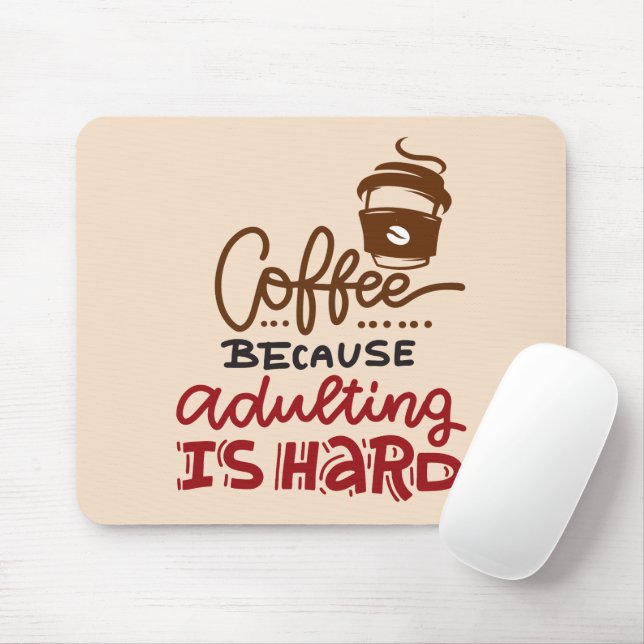 Kaffe eftersom det är svårt att äta kaffe musmatta (Med mus)