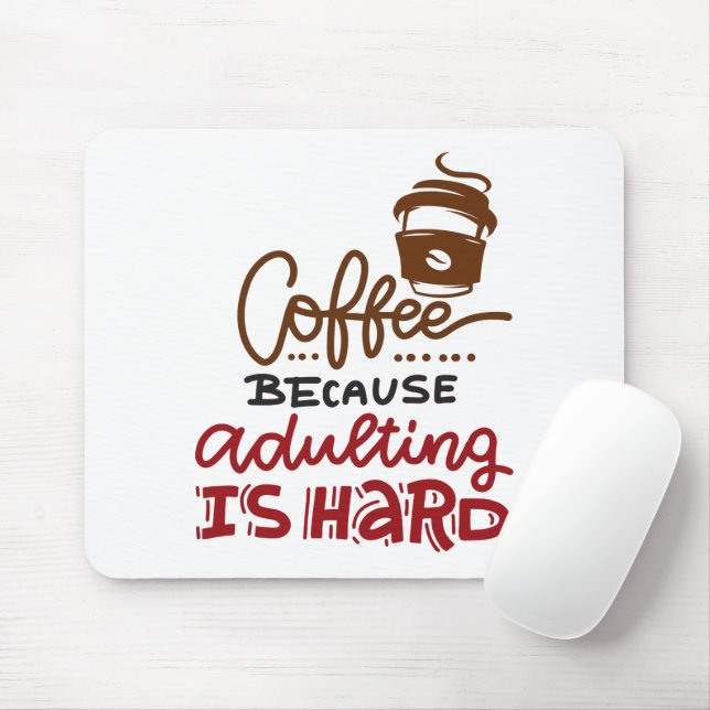 Kaffe eftersom det är svårt att äta kaffe musmatta (Med mus)