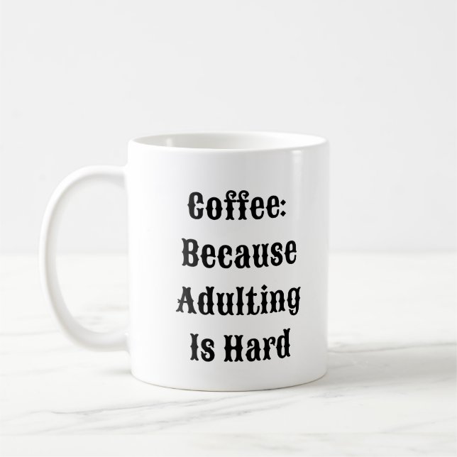 Kaffe eftersom det är svårt att äta upp kaffe - ro kaffemugg (Vänster)