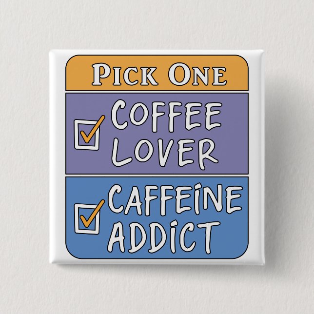 Kaffe eller koffein knapp (Framsida)