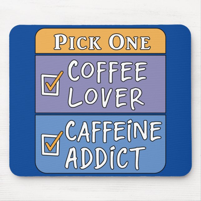 Kaffe eller koffein musmatta (Framsidan)