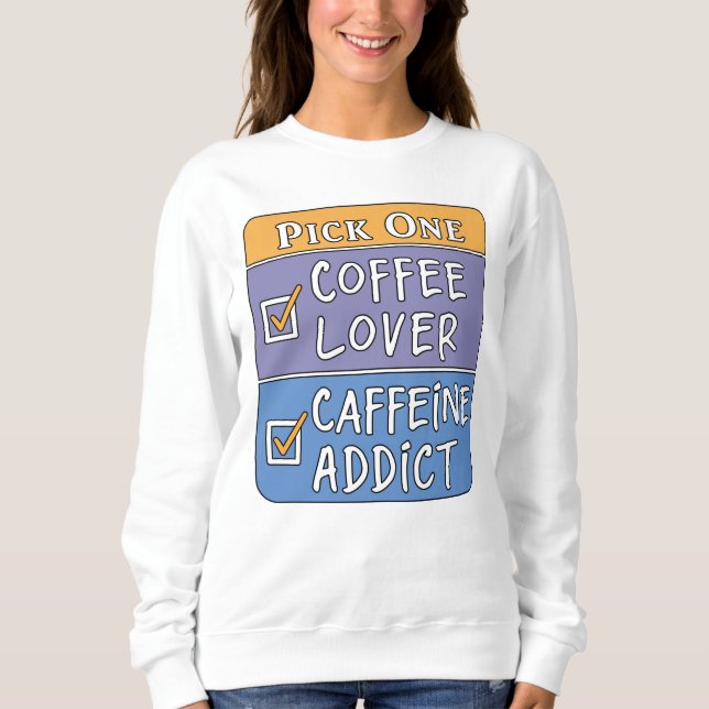 Kaffe eller koffein t shirt (Framsida)