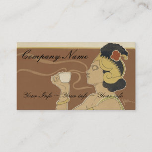 Kaffe- eller Teavisitkortar - art nouveau Visitkort
