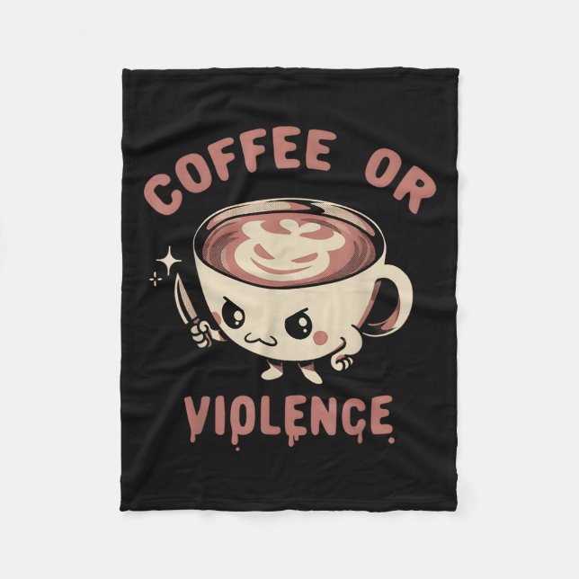 Kaffe- eller våldsoffertsoffert för nuffeindianutt fleecefilt (Framsidan)