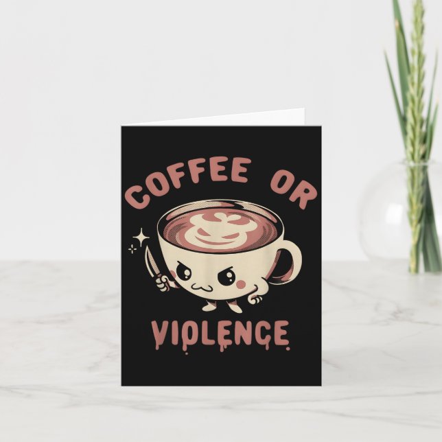 Kaffe- eller våldsoffertsoffert för nuffeindianutt kort (Framsida)