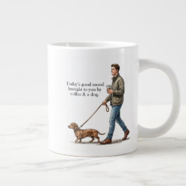 Kaffe & en Dachshund gör dagen bättre Jumbo Mugg