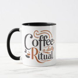 Kaffe en daglig ritual mugg