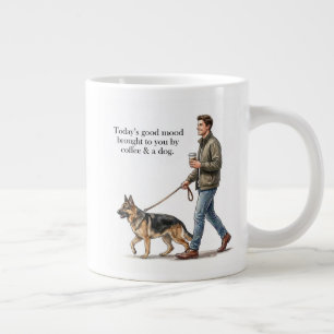 Kaffe & en herde startar dagen rätt jumbo mugg