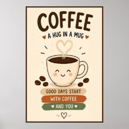 Kaffe En Kram I En Mugg 16x24 Poster