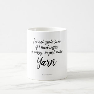 "Kaffe, en mugg för valp eller precis för mer