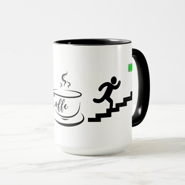 Kaffe Energibatterinivå Design Mugg (Framsida höger)