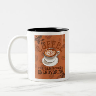 Kaffe Energidryck i Old school Två-Tonad Mugg