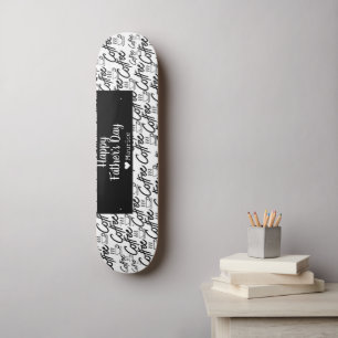 Kaffe Enkel Elegant Modern Fars dag Mini Skateboard Bräda 18,5 Cm