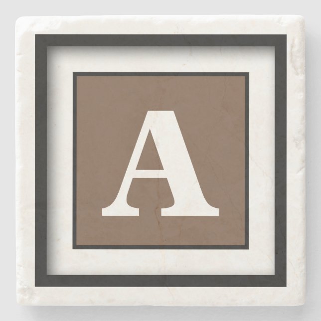 Kaffe, enkelt monokrom stenunderlägg (Framsidan)