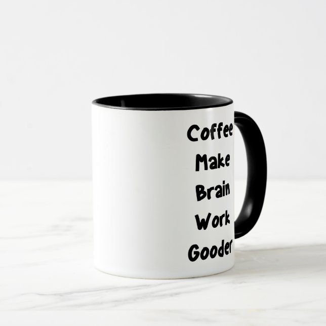 Kaffe Få Hjärnan Att Fungera Bättre Rolig Kaffeäls Mugg (Framsida höger)