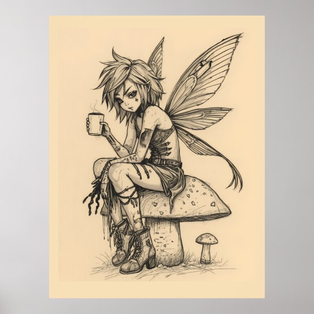 Kaffé Fairy Poster (Framsidan)