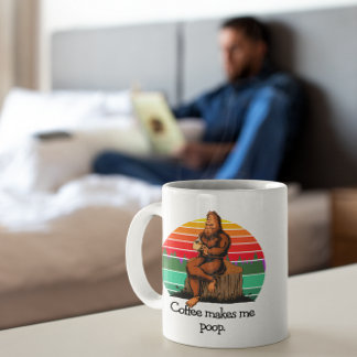 Kaffe Får Mig Att Bajsa Bigfoot Sasquatch Roligt Mugg