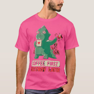 Kaffe får mig att känna mig mindre dödlig senare t shirt