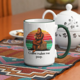 Kaffe Får Mig Att Skita Bigfoot Sasquatch Rolig 15 Mugg