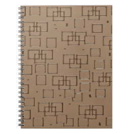 Kaffe Färgad Squares Mönster Anteckningsbok