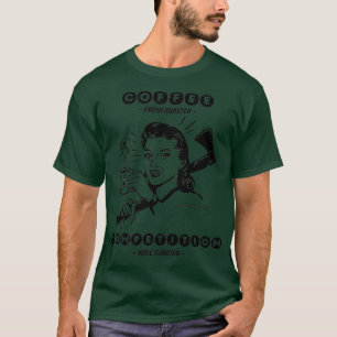 Kaffe, färsk rostad konkurrens, vältestat t shirt