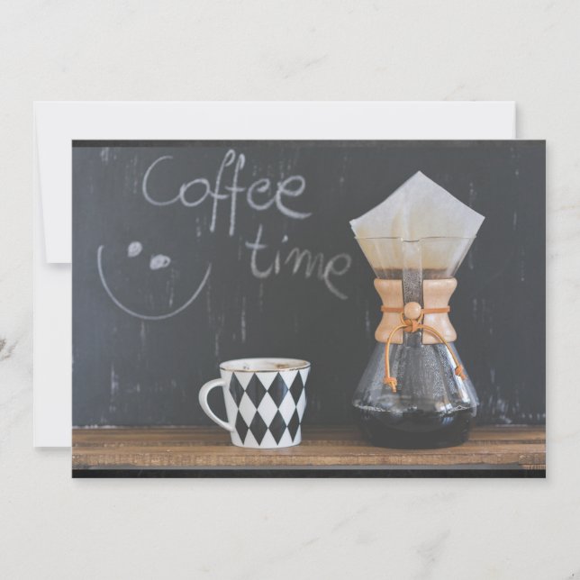 Kaffe firande sammankomst fest inbjudningar (Framsida)