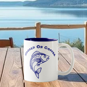 Kaffe-fisk, tillsatt på kaj Två-Tonad mugg