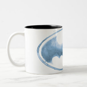 Kaffe Fladdermus-symbol - blå Två-Tonad Mugg