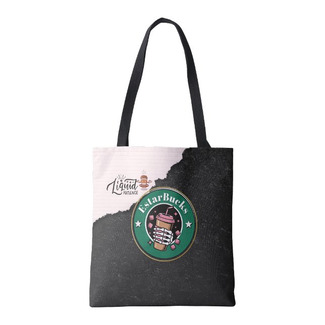 Kaffe Flytande tålamod Estarbucks shoppingväska Tygkasse (Coffee Liquid patience tote bag)