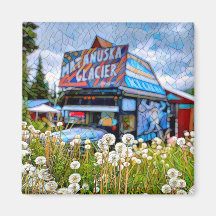 Kaffe Food Lastbil Magnet