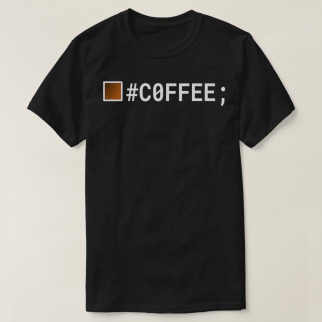 Kaffe för app-CSS-programmerare och Internet webbe T Shirt (Design framsida)