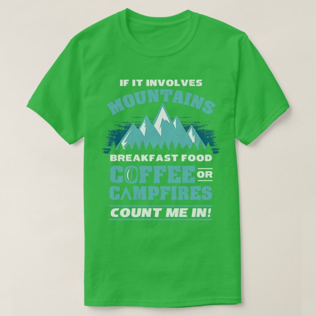 Kaffe för Campfire Hiking Coffee T Shirt (Design framsida)