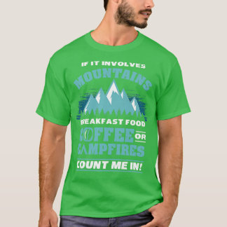 Kaffe för Campfire Hiking Coffee T Shirt