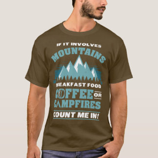 Kaffe för Campfire Hiking Coffee T Shirt