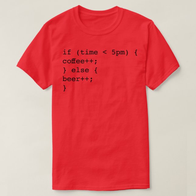 Kaffe för datateknik t shirt (Design framsida)