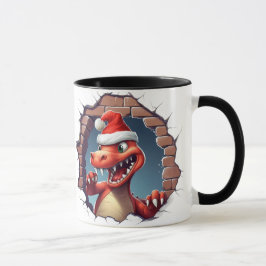 Kaffe för den bekväma jultomten Dino Cracks Classi Mugg