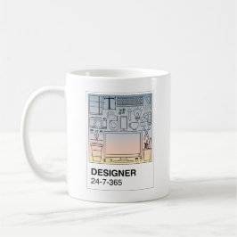 Kaffe för designerfärgruta Mugg