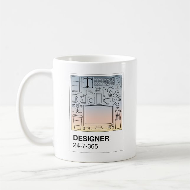 Kaffe för designerfärgruta Mugg (Vänster)
