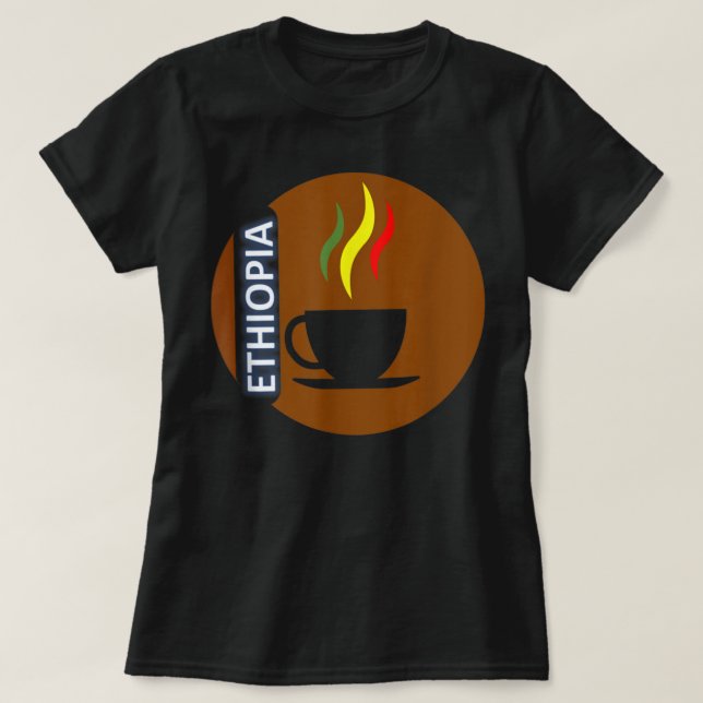 Kaffe för etiopisk klädsel t shirt (Design framsida)