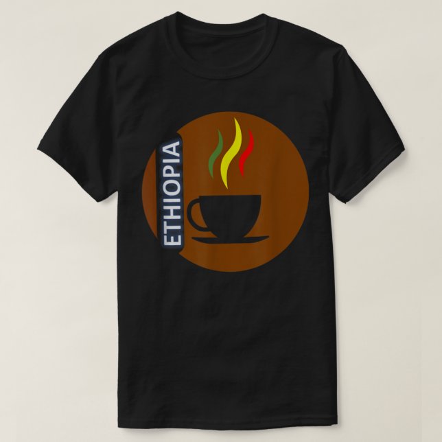 Kaffe för etiopisk klädsel t shirt (Design framsida)