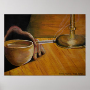 Kaffe för ett poster