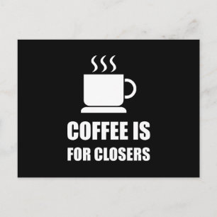 Kaffe för försäljningsrep för stängare vykort