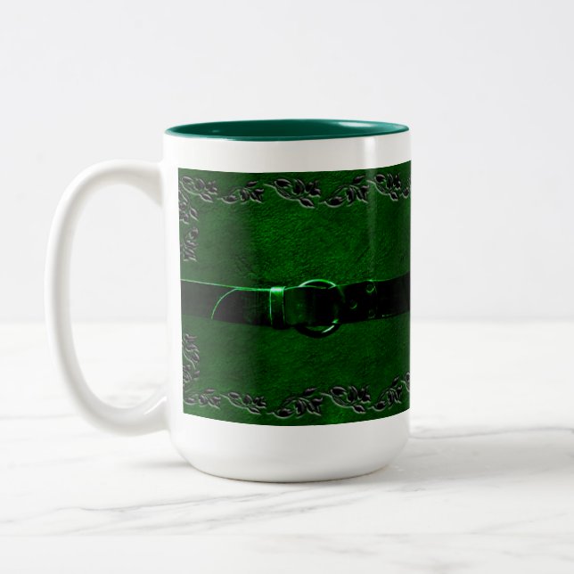 Kaffe för Grönt av läder och Bälte-Rik Mugg (Vänster)