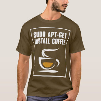 Kaffe för installation av sudanaptget t shirt